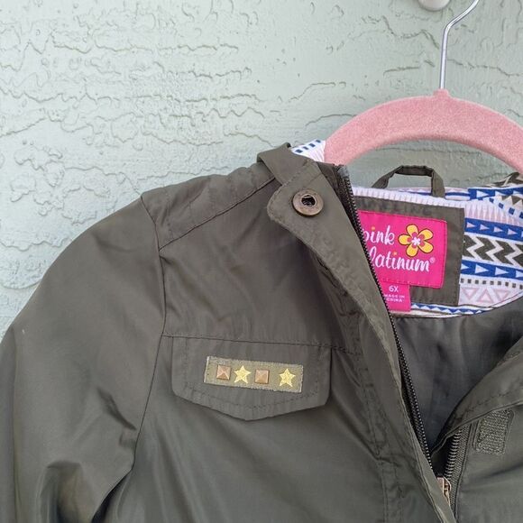 Pink Platinum Hooded Anorak Size 6X - Picture 4 of 12